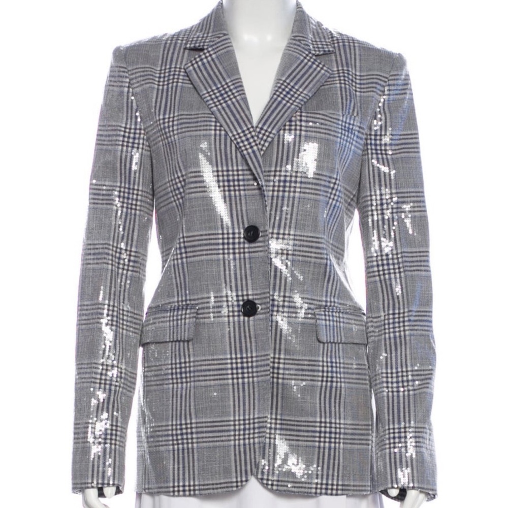 Robert Rodriguez sequin plaid blazer fabulous for the holidays